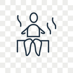 Sauna vector icon isolated on transparent background, Sauna logo design