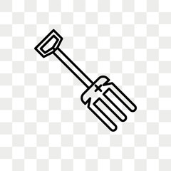 Fork vector icon isolated on transparent background, Fork logo design