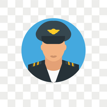 Pilot vector icon isolated on transparent background, Pilot logo design