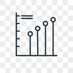 graph vector icon isolated on transparent background, graph logo design