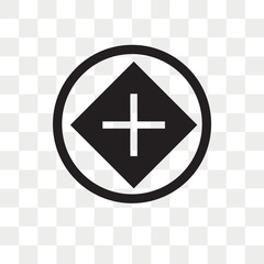 Crossroads vector icon isolated on transparent background, Crossroads logo design