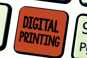 Conceptual hand writing showing Digital Printing. Business photo showcasing digital based images directly to variety of media.