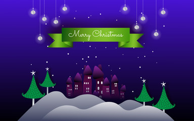 Merry Christmas and Happy New Year. Christmas sale. Holiday background. paper craft style