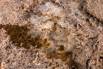 Volcanic red soil texture with sea salt