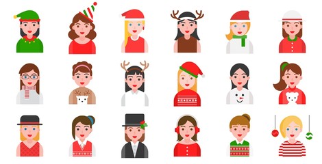 Avatar in winter and Christmas theme various fancy costume