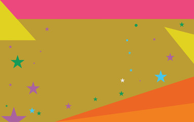 Flat design business Vector Illustration Empty template esp isolated Minimalist graphic layout template for advertising. Starry Pattern of Scattered Little Stars like Colorful Confetti in the sky