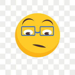 Nerd vector icon isolated on transparent background, Nerd logo design