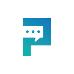 Letter P chat logo