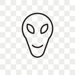 Alien vector icon isolated on transparent background, Alien logo design