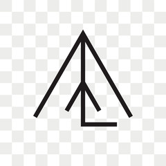 Up arrow vector icon isolated on transparent background, Up arrow logo design