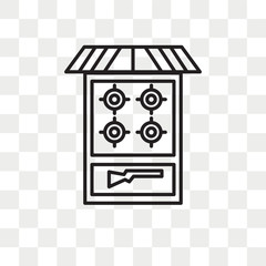 Shooting game vector icon isolated on transparent background, Shooting game logo design