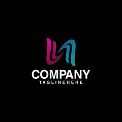 Letter N logo template . Simple and clean Letter N logo vector.