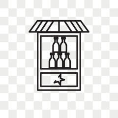 Bottle vector icon isolated on transparent background, Bottle logo design