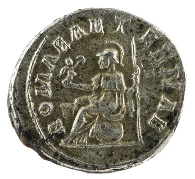 Antoninianus. Ancient Roman silver coin of Philip I. Reverse.