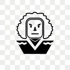 George washington vector icon isolated on transparent background, George washington logo design