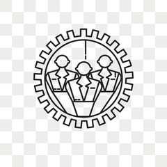 Teamwork vector icon isolated on transparent background, Teamwork logo design