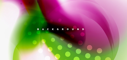 Color flowing wave, trendy liquid design template