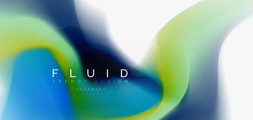 Mixing liquid color flow abstract background. Trendy abstract layout template for business or technology presentation, internet poster or web brochure cover, wallpaper