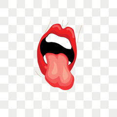 Mouth expressions vector icon isolated on transparent background, Mouth expressions logo design
