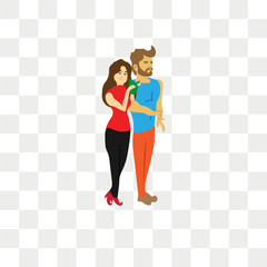 lovers couple avatars character vector icon isolated on transparent background, lovers couple avatars character logo design