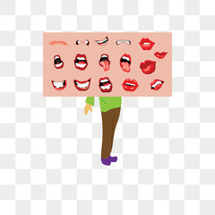 Confused man standing vector icon isolated on transparent background, Confused man standing logo design