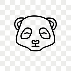 Panda vector icon isolated on transparent background, Panda logo design