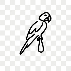 Macaw vector icon isolated on transparent background, Macaw logo design