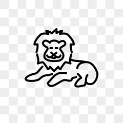 Lion vector icon isolated on transparent background, Lion logo design