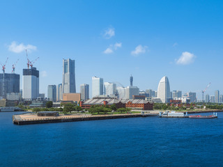 Fototapeta na wymiar 横浜港　みなとみらいの風景