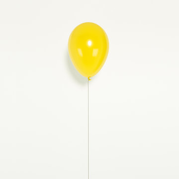 Yellow Balloon. 3d rendering.