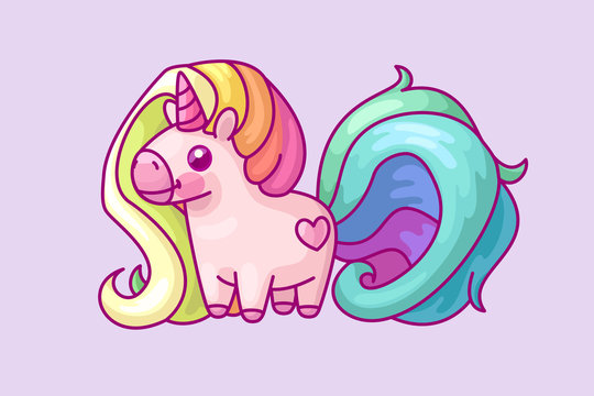 vector volume rainbow unicorn