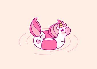 vector pink unicorn room art