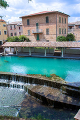 a reservoir in the Clitunno river in Bevagna, italy