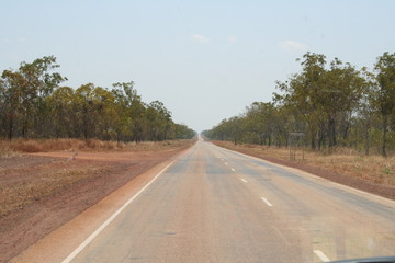 endless road in australias outback