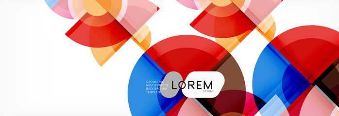 Fototapeta premium Streszczenie tło jasne koła geometryczny wzór