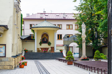 Entrance to Catholic Church