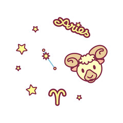 vector cute Zodiac sign