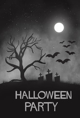 Spooky illustration for halloween party invitation/poster/flyer