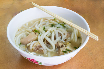 Vietnamese rice Jub ,Vietnamese Noodle Soup , Pork Spare Ribs Rice Noodles Soup