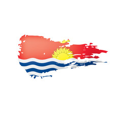 Kiribati flag, vector illustration on a white background.