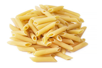 isolated macarrone, italian pasta