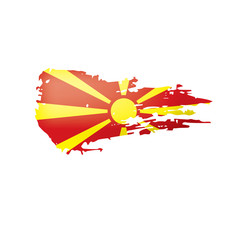 Macedonia flag, vector illustration on a white background.