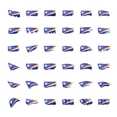 Marshall Islands flag, vector illustration on a white background.