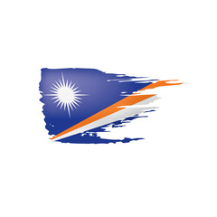 Marshall Islands flag, vector illustration on a white background.