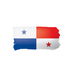 Panama flag, vector illustration on a white background.