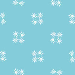Bluesimple geometric pattern with snowflakes