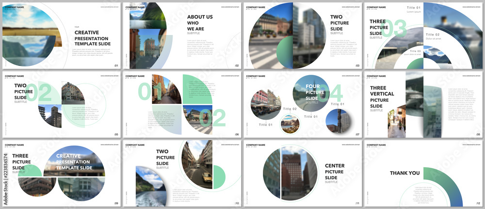 Canvas Prints minimal presentations design, portfolio vector templates with circle elements on white background. m
