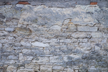 Alte Mauer mit Putzresten (Textur)