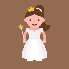 angel, children in Halloween costume, flat design