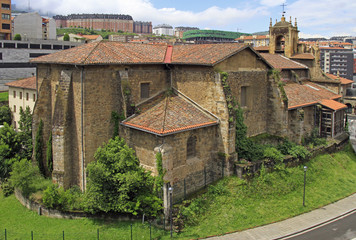 Fototapeta na wymiar the church of incarnation in city Bilbao